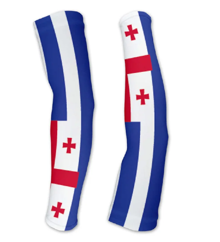 sleeve for wedding dress-Adjara Flag Compression Arm Sleeves UV Protection Unisex - Walking - Cycling - Running - Golf - Baseball - Basketball