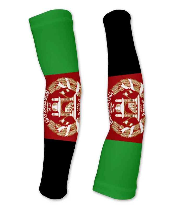 sleeve for dress shirt customization-Afghanistan Flag Compression Arm Sleeves UV Protection Unisex - Walking - Cycling - Running - Golf - Baseball - Basketball