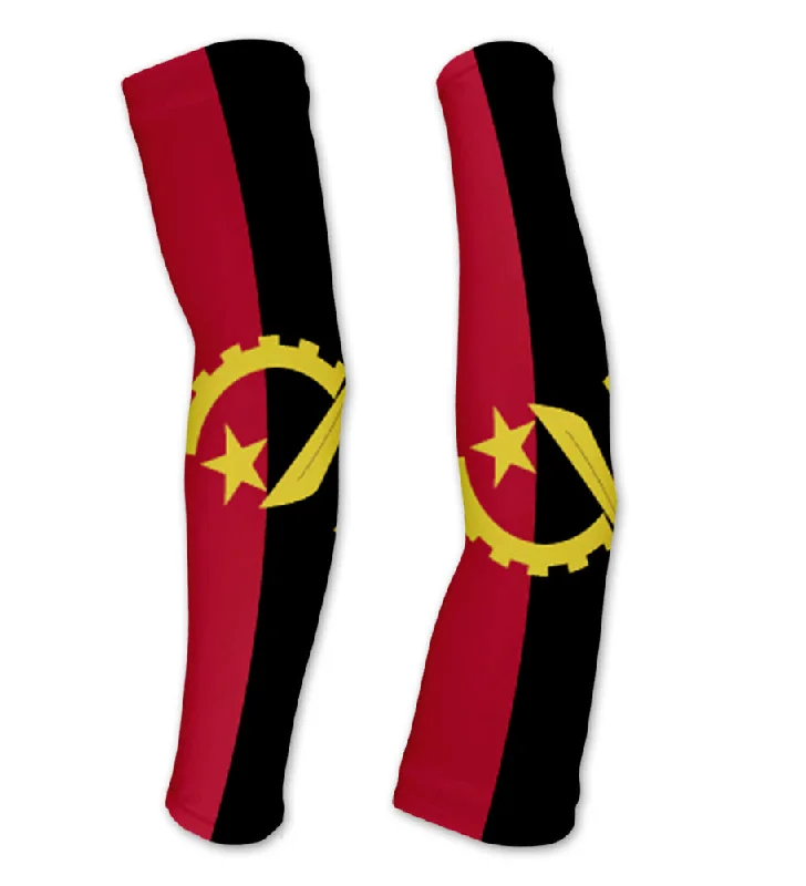 long sleeve dress shirt-Angola Flag Compression Arm Sleeves UV Protection Unisex - Walking - Cycling - Running - Golf - Baseball - Basketball