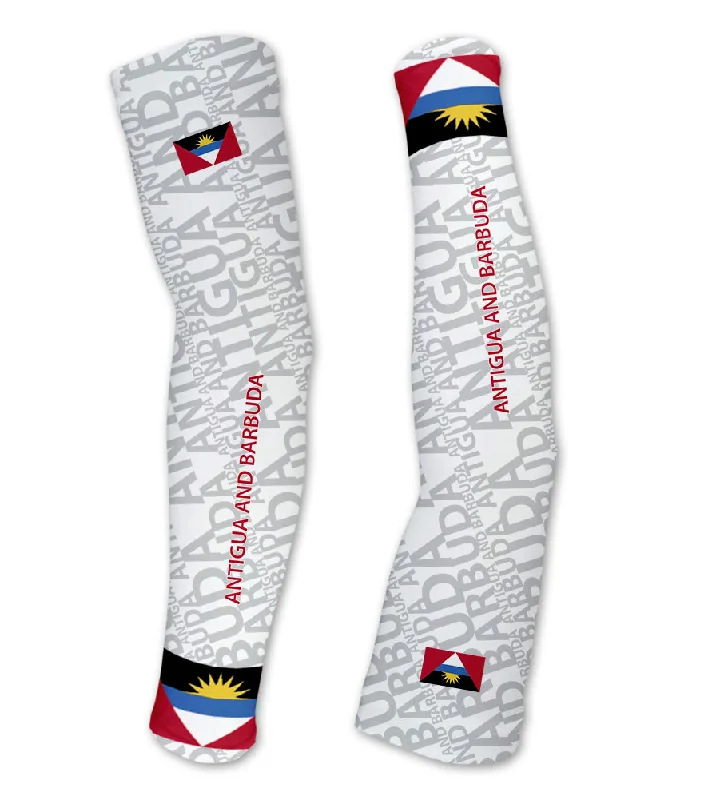 comfy sleeves for winter-Antigua And Barbuda ScudoPro Compression Arm Sleeves UV Protection Unisex - Walking - Cycling - Running - Golf - Baseball - Basketball