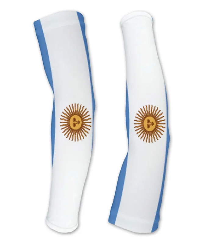 long sleeve with no collar-Argentina Flag Compression Arm Sleeves UV Protection Unisex - Walking - Cycling - Running - Golf - Baseball - Basketball