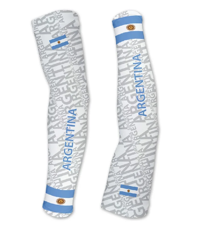 short sleeve with patterns-Argentina ScudoPro Compression Arm Sleeves UV Protection Unisex - Walking - Cycling - Running - Golf - Baseball - Basketball