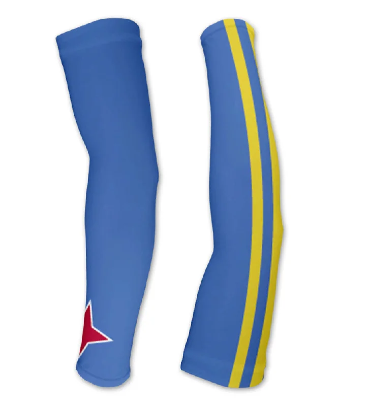 sleeve for tailored shirt-Aruba Flag Compression Arm Sleeves UV Protection Unisex - Walking - Cycling - Running - Golf - Baseball - Basketball