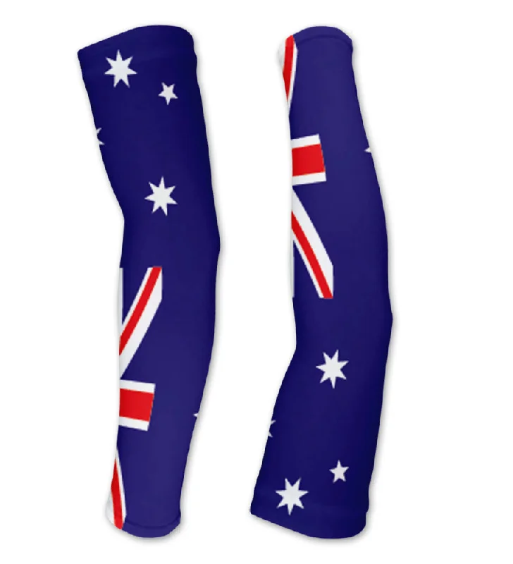 sleeve for hoodie with logo-Australia Flag Compression Arm Sleeves UV Protection Unisex - Walking - Cycling - Running - Golf - Baseball - Basketball