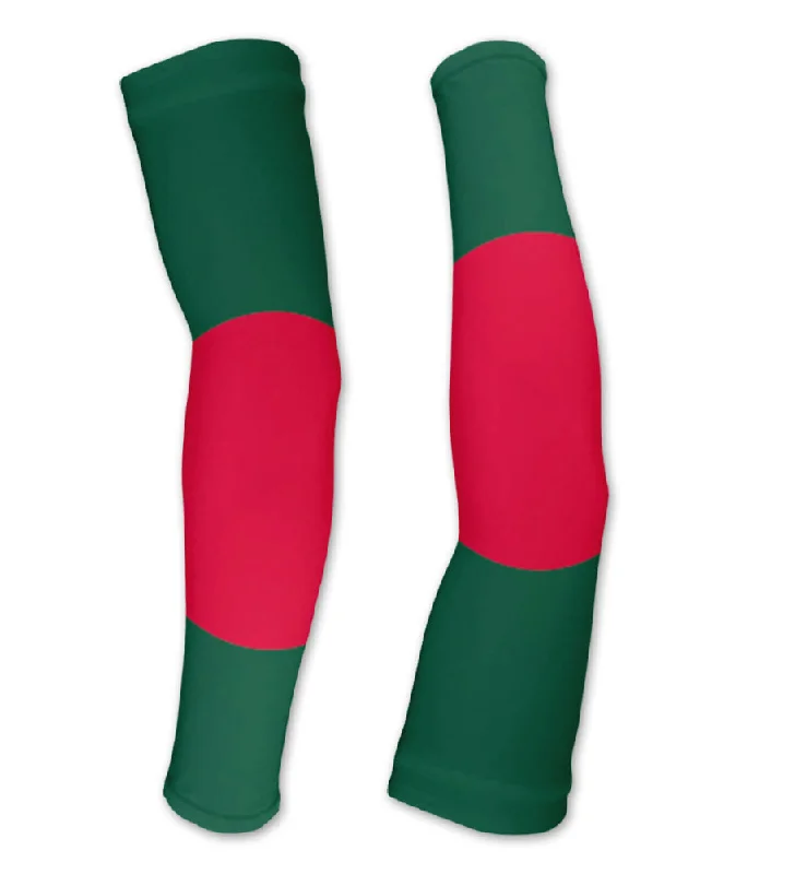 sleeve and collar combination-Bangladesh Flag Compression Arm Sleeves UV Protection Unisex - Walking - Cycling - Running - Golf - Baseball - Basketball