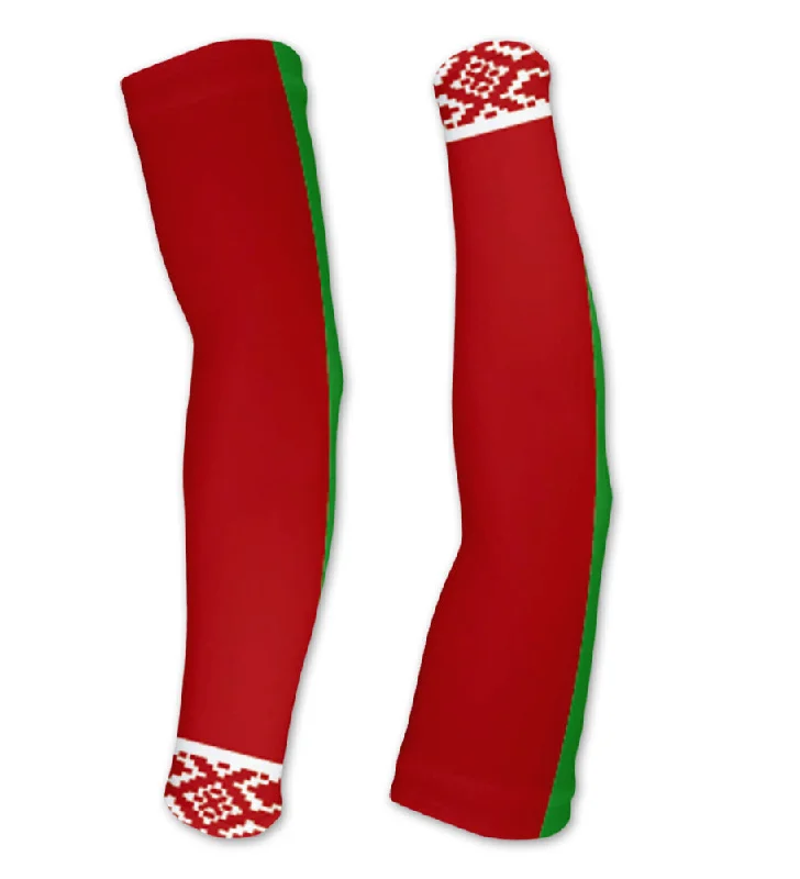 elegant sleeve shirt designs-Belarus Flag Compression Arm Sleeves UV Protection Unisex - Walking - Cycling - Running - Golf - Baseball - Basketball