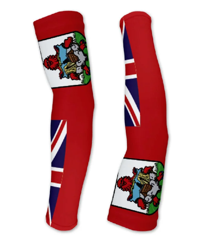 waterproof sleeve cover-Bermuda Flag Compression Arm Sleeves UV Protection Unisex - Walking - Cycling - Running - Golf - Baseball - Basketball