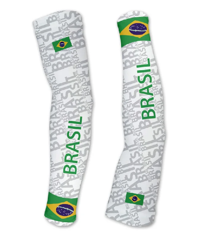 short sleeve for comfort-Brasil ScudoPro Compression Arm Sleeves UV Protection Unisex - Walking - Cycling - Running - Golf - Baseball - Basketball