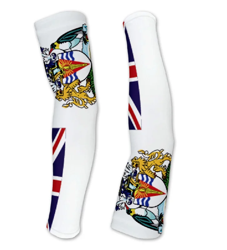 simple sleeve with cuff-British Antarctic Flag Compression Arm Sleeves UV Protection Unisex - Walking - Cycling - Running - Golf - Baseball - Basketball