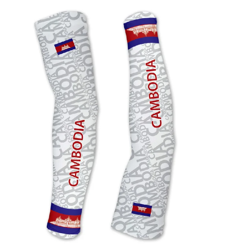 sleeve with fabric detailing-Cambodia ScudoPro Compression Arm Sleeves UV Protection Unisex - Walking - Cycling - Running - Golf - Baseball - Basketball