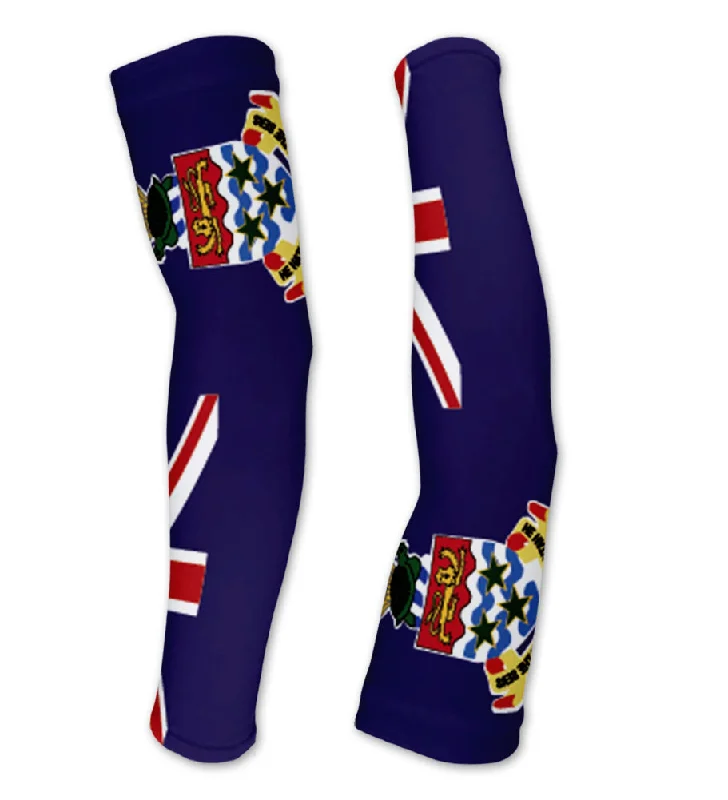 winter sleeve for added protection-Cayman Islands Flag Compression Arm Sleeves UV Protection Unisex - Walking - Cycling - Running - Golf - Baseball - Basketball