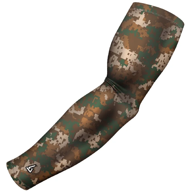 sleeve length for formal wear-Digital Viper Green Brown