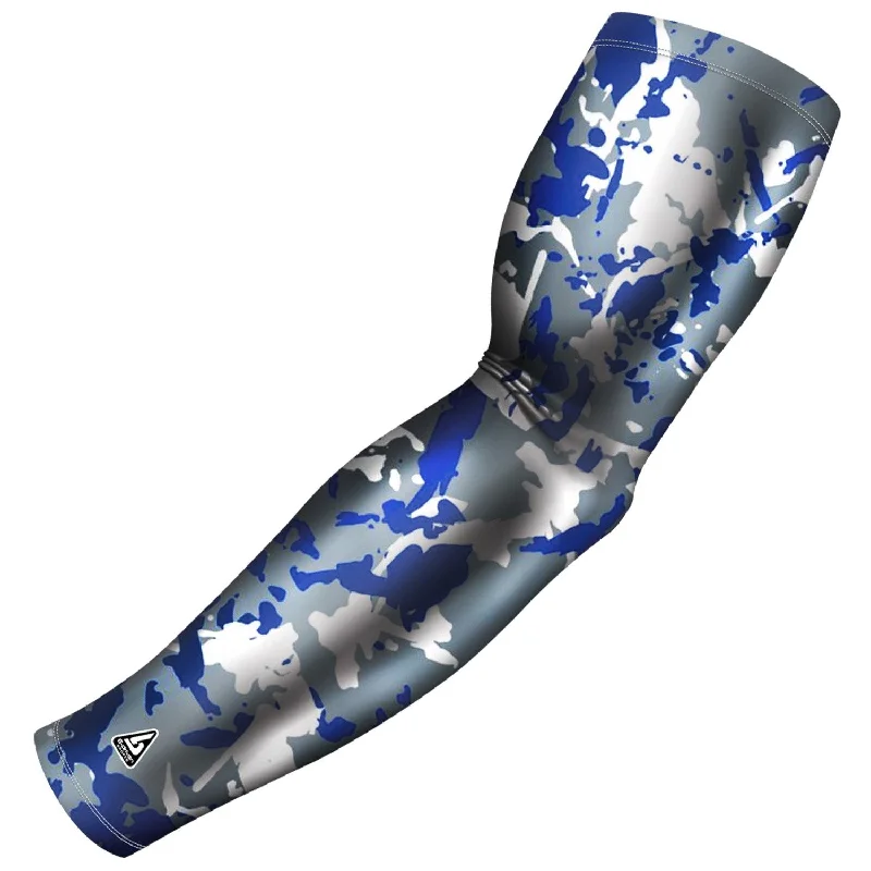 sleeve style for t-shirt-Flaked Camo Blue Grey