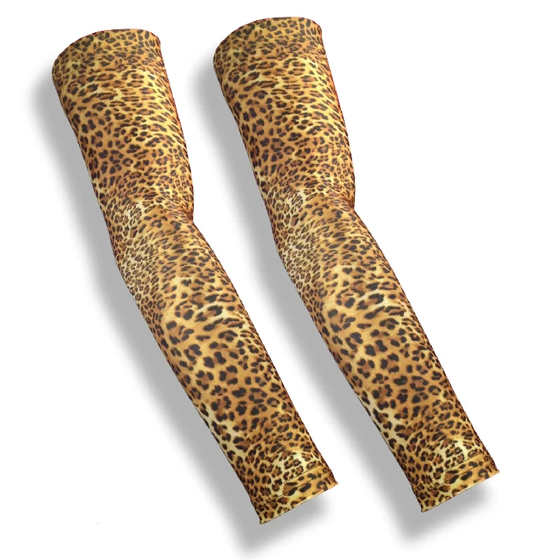 sleeve winter wear-Leopard Pattern Full Arm Sleeves