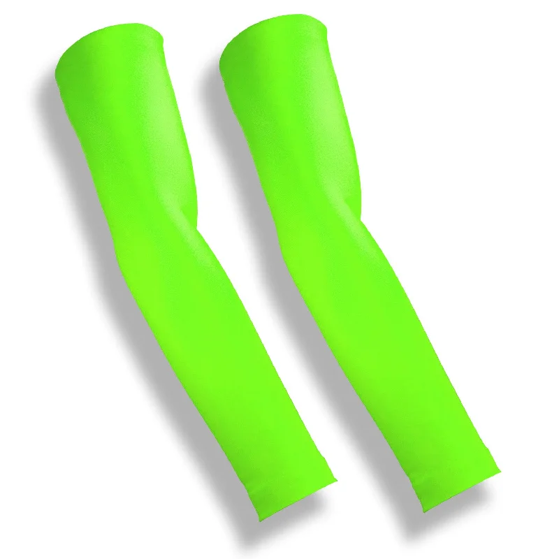 wool sleeves-Neon Green Full Arm Sleeves