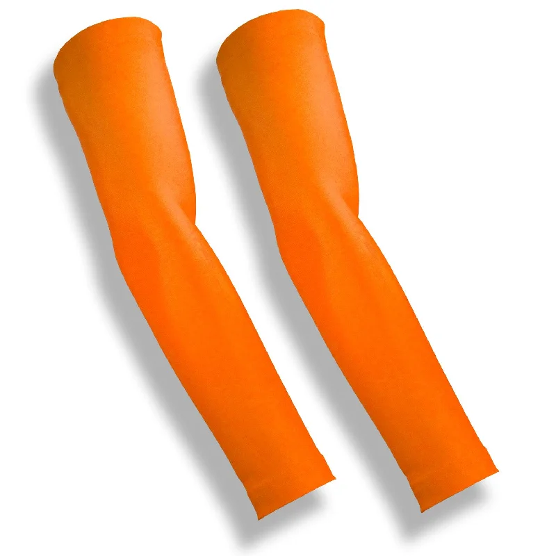 shoulder sleeve for dress-Neon Orange Full Arm Sleeves