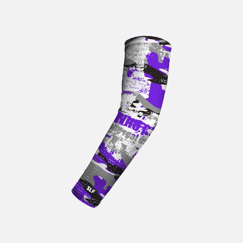 sleeve options for coats-Newspaper Camo Kids Arm Sleeve