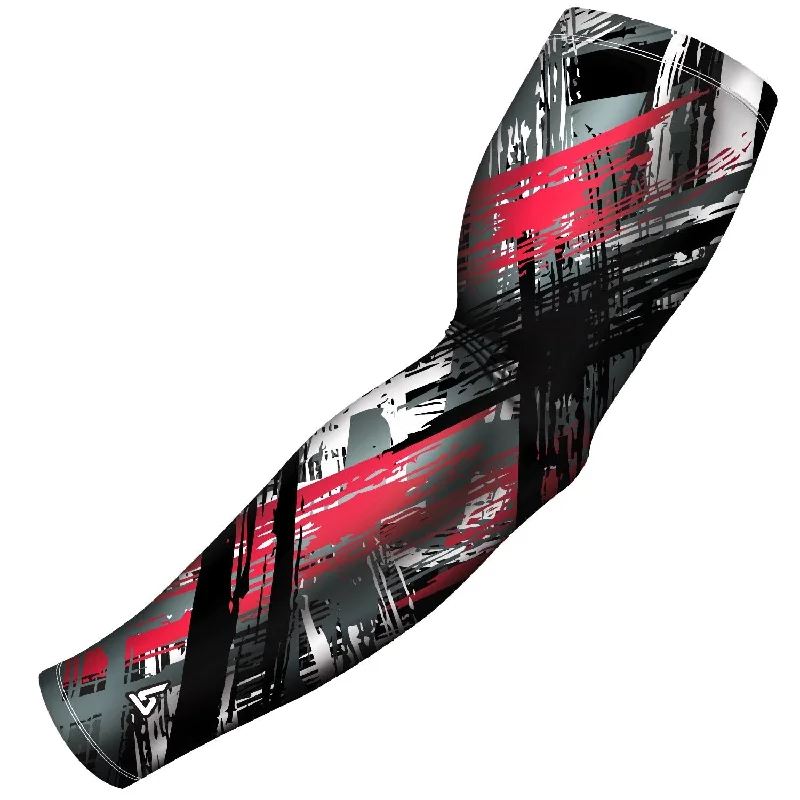 arm sleeve for yoga-Grey Red Black Retro