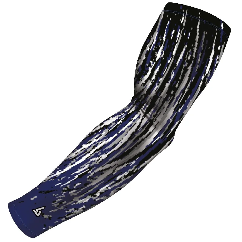 fashionable sleeve styles-Streaks Blue Navy