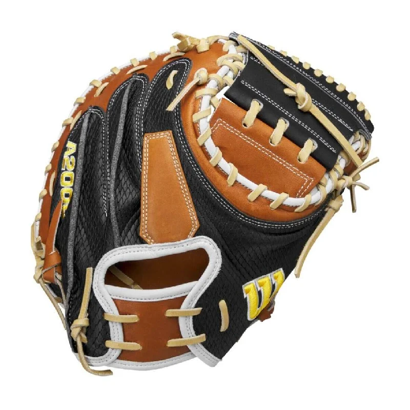 Fielding Gloves with finger protection-2024 Wilson A2000 M23 33.5" Baseball Catcher's Mitt: WBW101396335