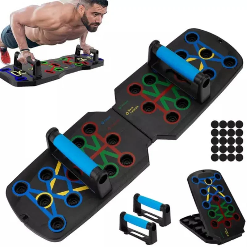 Multi-station home gym for small dwellings-28 in 1 Push up Rack Board System Fitness Workout Train Home Gym Exercise Stands