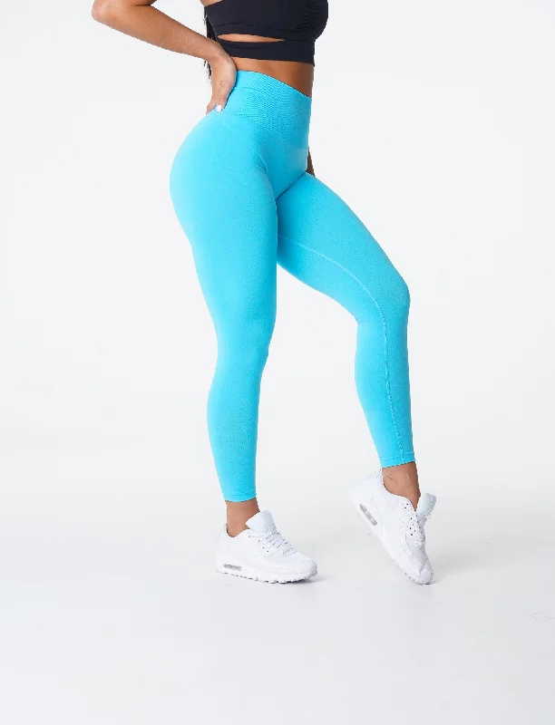 Sportswear/Tops medium weight-Aqua NV Seamless Leggings