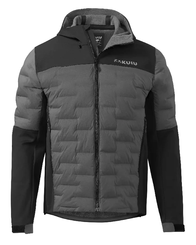 Axis Thermal Hybrid Hooded Jacket | Black-Gunmetal