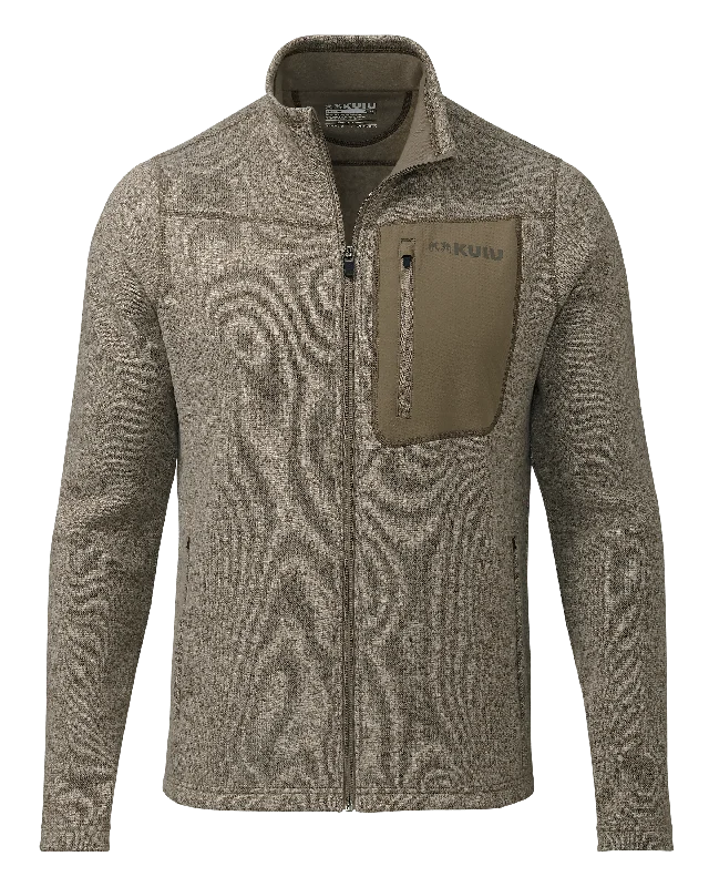 Base Camp Full Zip Sweater | Khaki Heather