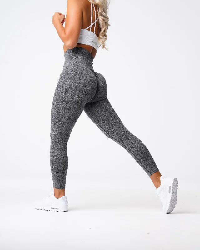 Sportswear/Tops balance support-Black Speckled Scrunch Seamless Leggings