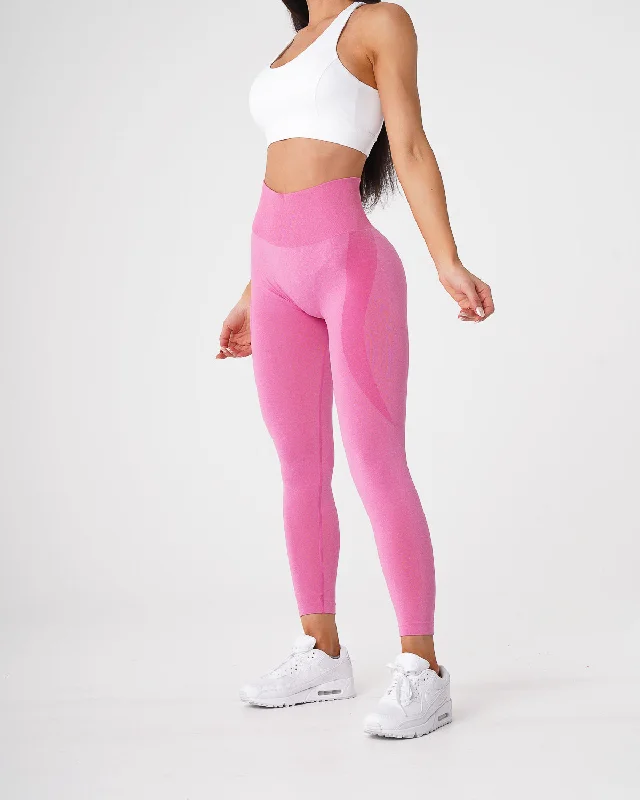 Sportswear/Tops irritation free-Bubble Gum Pink Contour Seamless Leggings