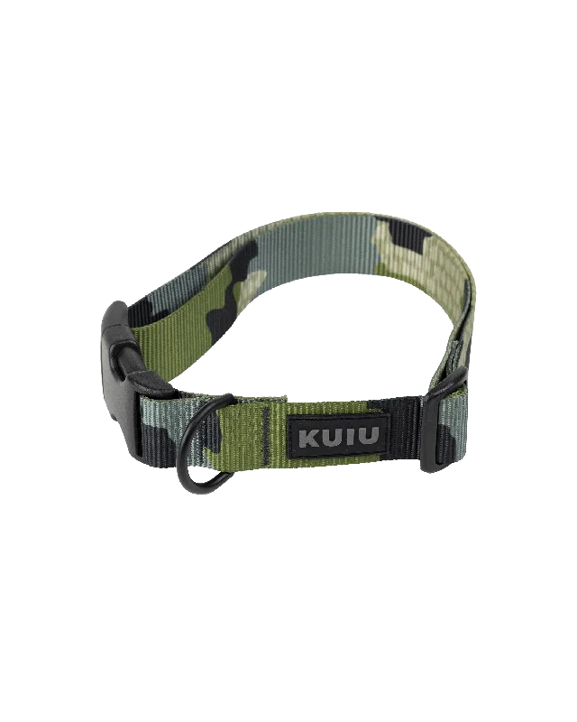 Camo Webbing Dog Collar | Verde