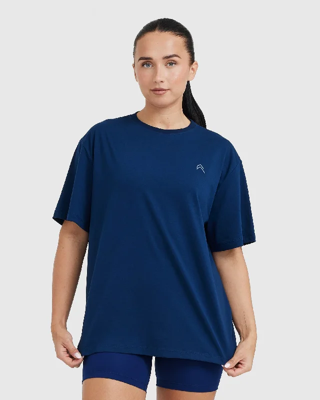 Sportswear/Tops training hacks-Classic Oversized Lightweight T-Shirt | Midnight