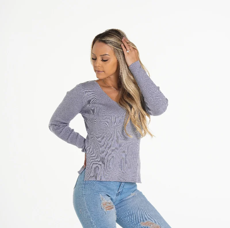 Sportswear/Tops overnight delivery-Cloud Extra Sweet V Neck Sweater