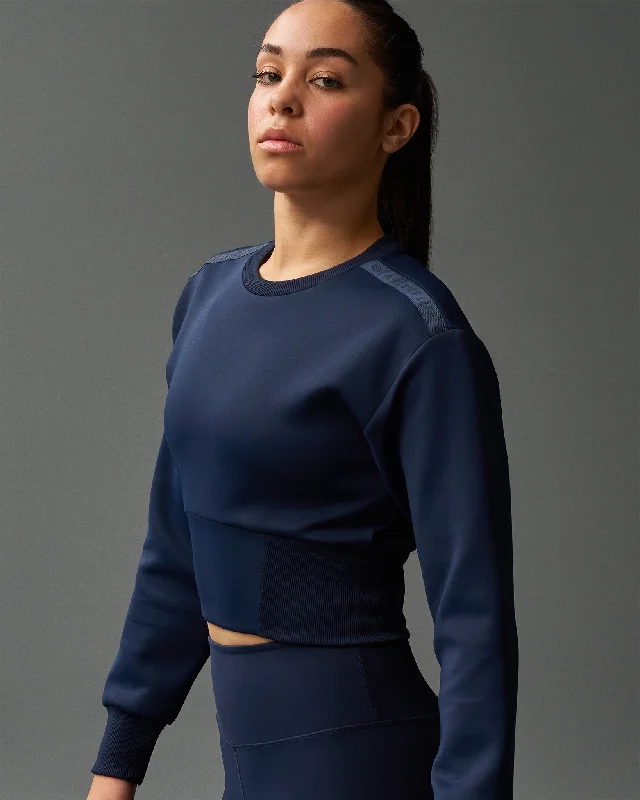 COOL-FEEL Women's Fitted Crew - Navy