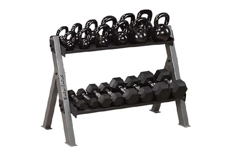 Kettlebell for home strength design-Warrior Dual Dumbbell & Kettlebell Rack