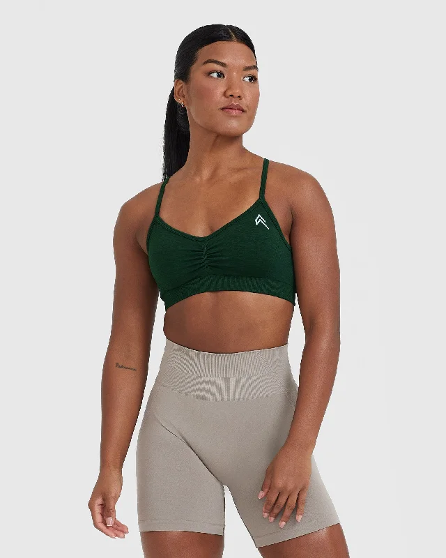 Sportswear/Tops with hood-Effortless Strappy Bralette | Evergreen