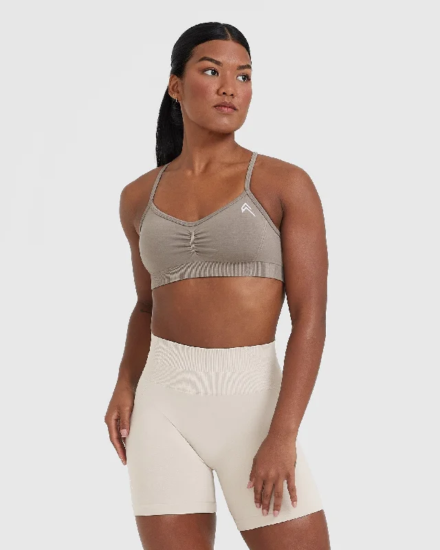 Sportswear/Tops white color-Effortless Strappy Bralette | Minky