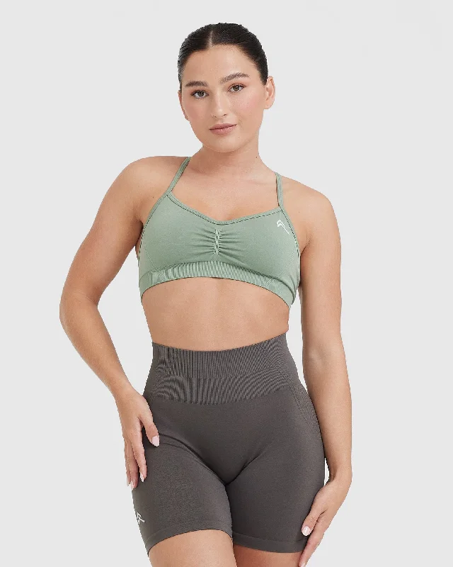 Sportswear/Tops neutral tones-Effortless Strappy Bralette | Sage