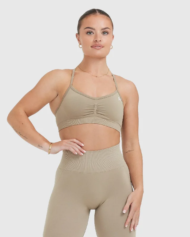 Sportswear/Tops fluid motion-Effortless Strappy Bralette | Washed Sandstone