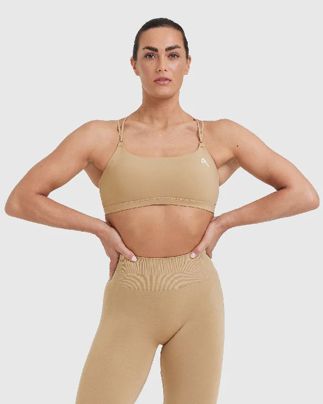 Sportswear/Tops icy conditions-Everyday Cross Over Bralette | Dune Brown