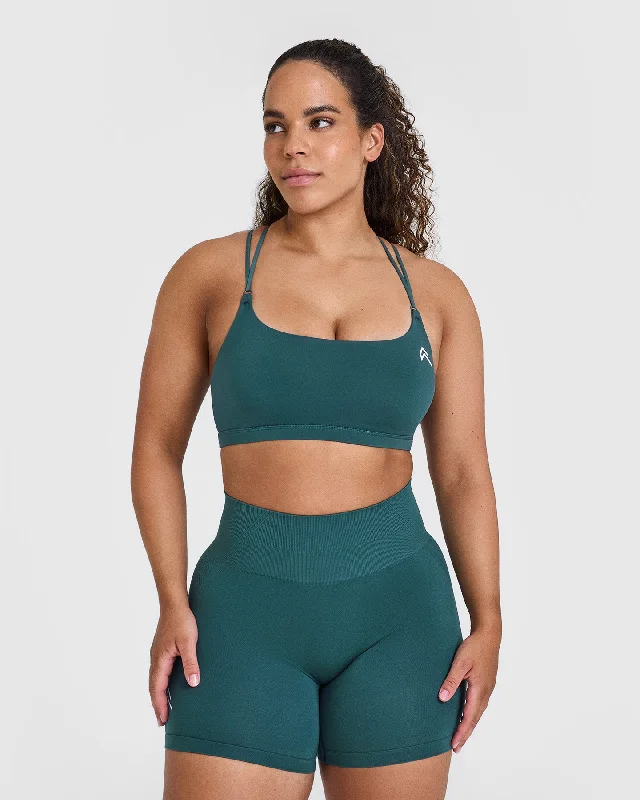 Sportswear/Tops closet essential-Everyday Cross Over Bralette | Marine Teal