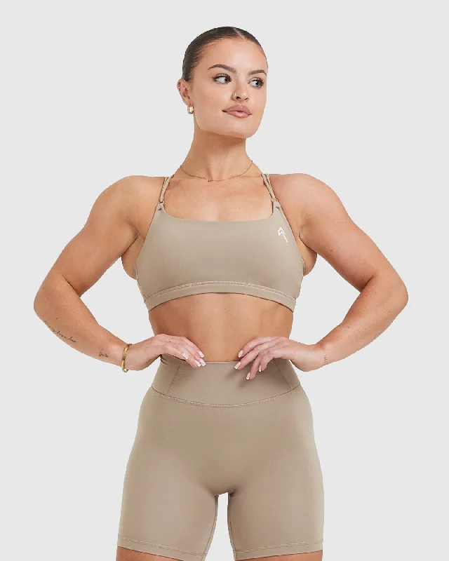 Sportswear/Tops now available-Everyday Cross Over Bralette | Sandstone