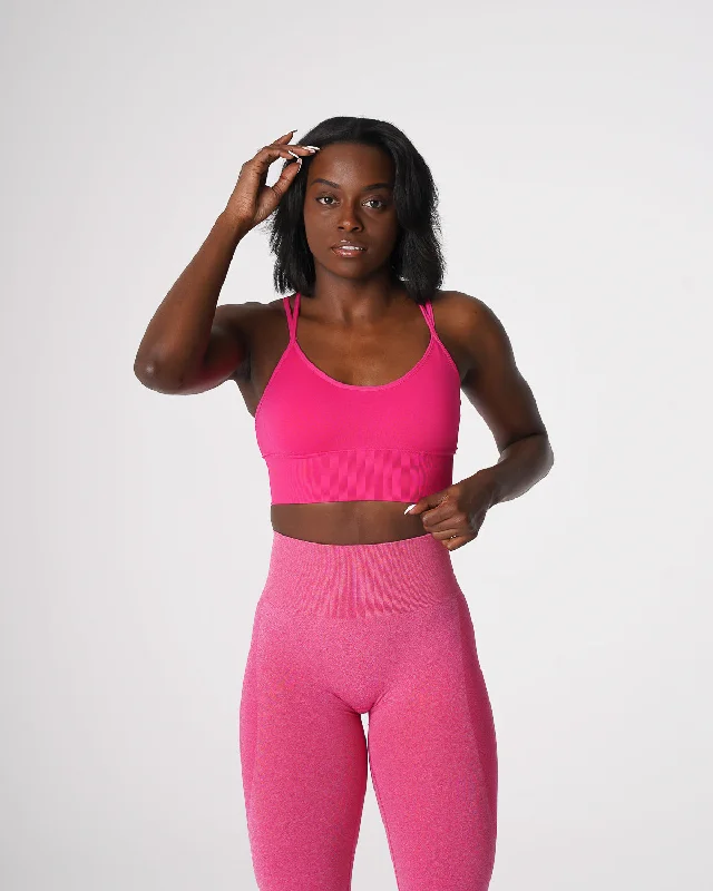 Sportswear/Tops fast checkout-Fuchsia Flourish Seamless Bra