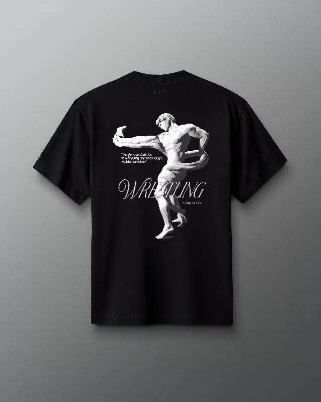 Grappling the Serpent Heavyweight T-Shirt