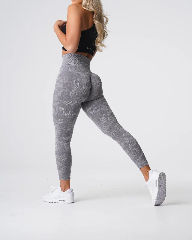 Sportswear/Tops activewear deals-Grey Camo Seamless Leggings