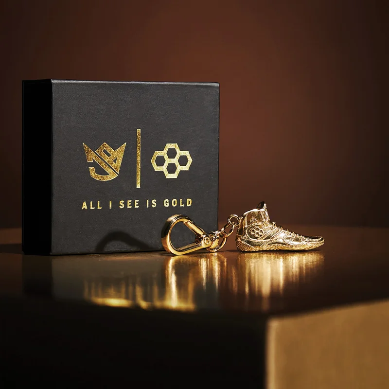 JB Gold Shoe Keychain