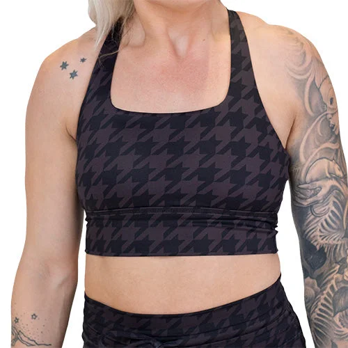 Longline Bra | Houndstooth