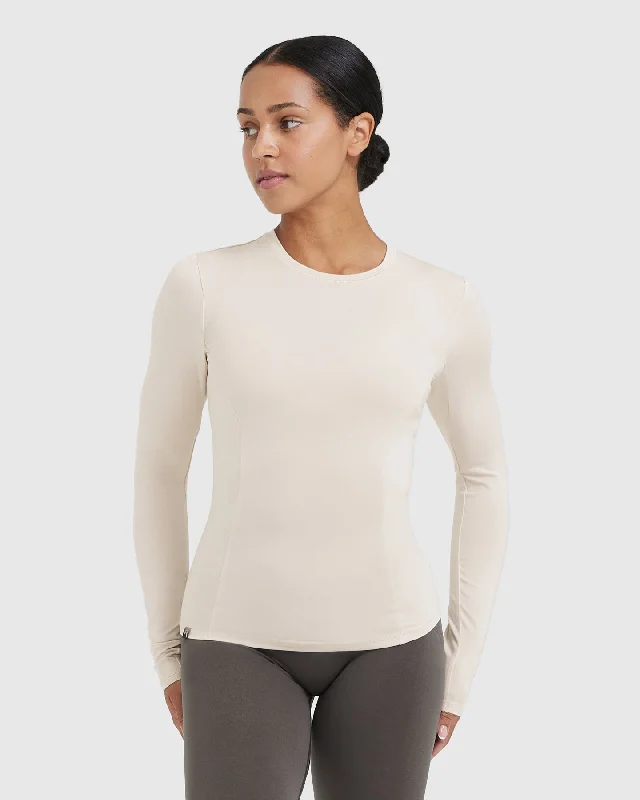 Sportswear/Tops warrior wear-Mellow Soft Long Sleeve Top | Sand