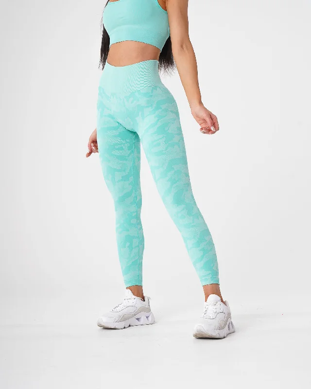 Sportswear/Tops inland trails-Mint Camo Seamless Leggings