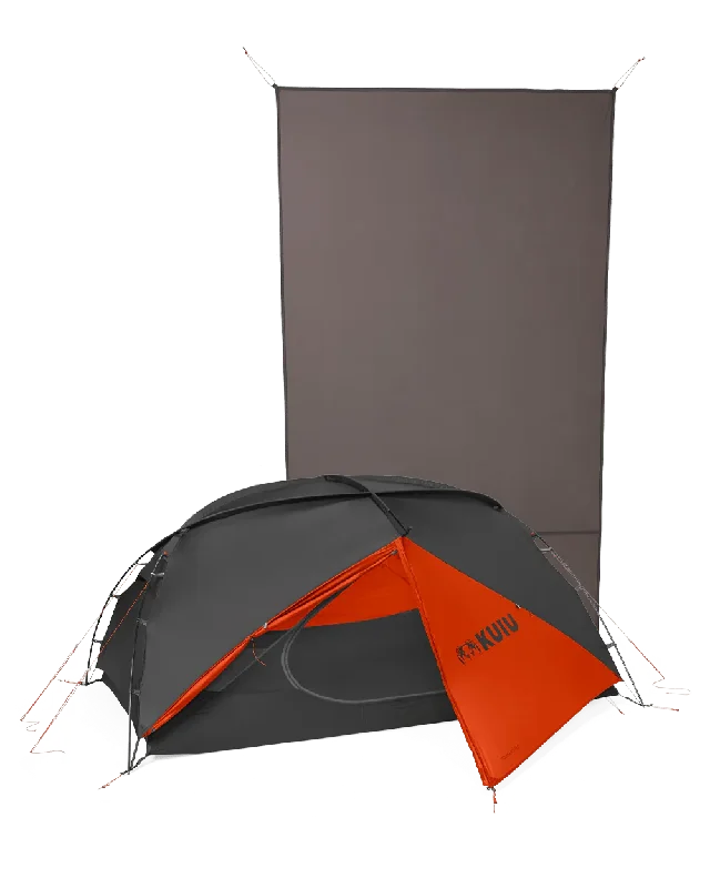 Mountain Star 2 Person Tent Set | Gunmetal-Orange